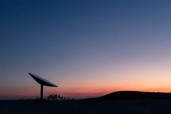 Starlink antenna on a roof